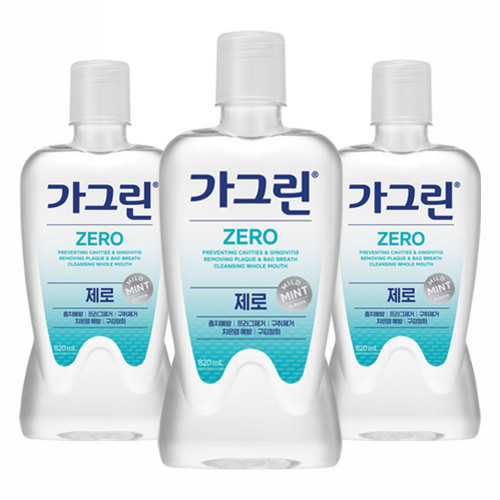 가그린 구강청결제 제로 820ml X 3개