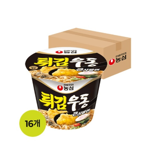 농심 튀김우동 큰사발 111g X 16개