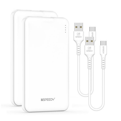 SPEEDY 슬림핏 보조배터리 5000mAh + C타입 케이블