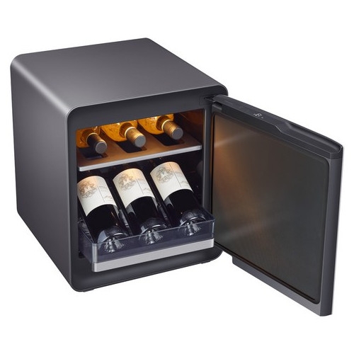 삼성전자 BESPOKE 큐브 와인 냉장고 코타차콜 불투명 25L CRS25T850005 방문설치 6병