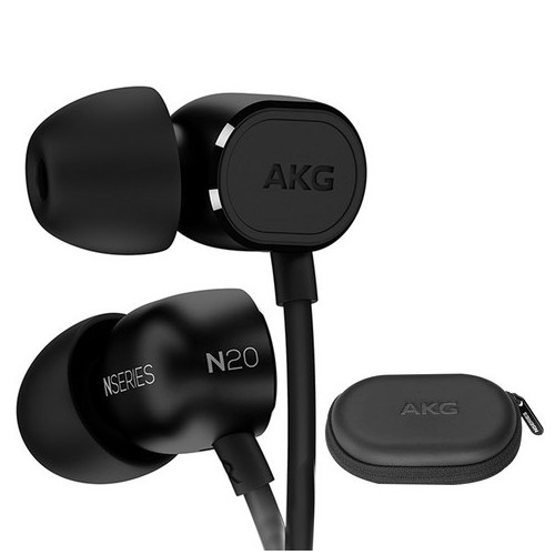 AKG 하만카돈 엉킴방지 패브릭 케이블 이어폰 N20U + 악세서리