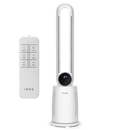 이노크아든 날개없는 타워형 무드등 리모컨 선풍기 IA-NF1000