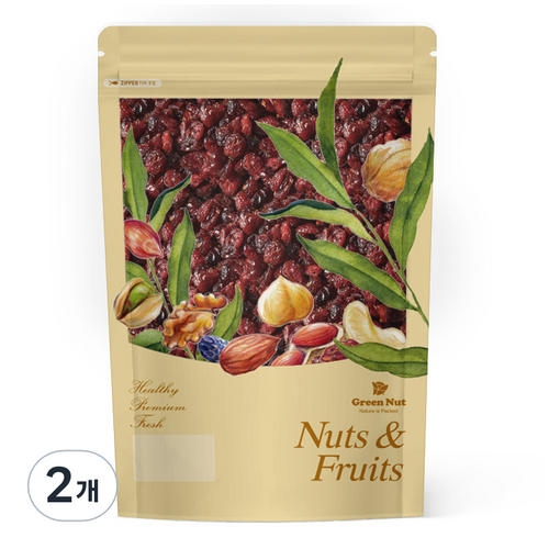 그린너트 너츠 앤 후르츠 건크랜베리, 1kg, 2개