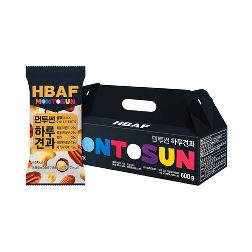 HBAF 먼투썬 하루견과 기프트세트 블랙, 600g, 1개