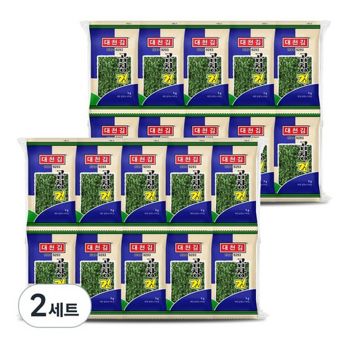 대천김 곱창 도시락김 5g x 20p 선물세트, 2세트