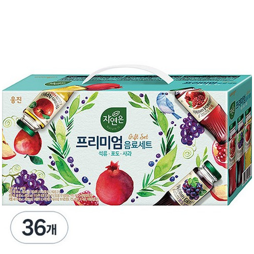 자연은 프리미엄 음료세트, 180ml, 36개