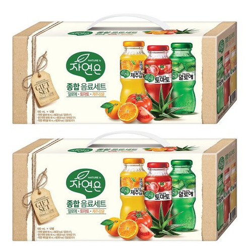 자연은 종합음료세트, 180ml, 24개