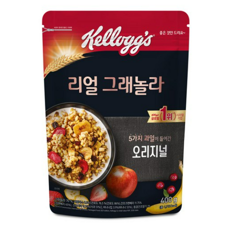 켈로그 리얼 그래놀라 오리지널 시리얼, 400g, 20개