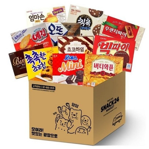 스낵24 사무실 인기과자 대용량 박스과자세트
