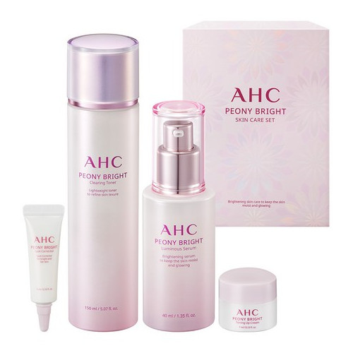 AHC 피오니 브라이트 스킨케어 4p세트