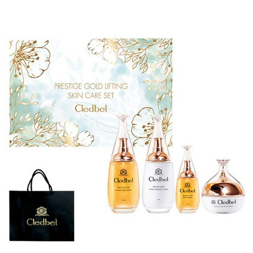 끌레드벨 프레스티지 골드 리프팅 기초화장품 4종 + 쇼핑백 세트, 1세트