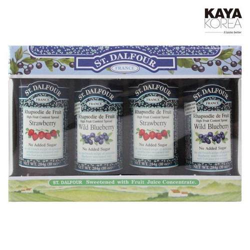 샹달프 284gX4입 선물세트 블루베리잼 딸기잼 무화과잼 애플시나몬잼