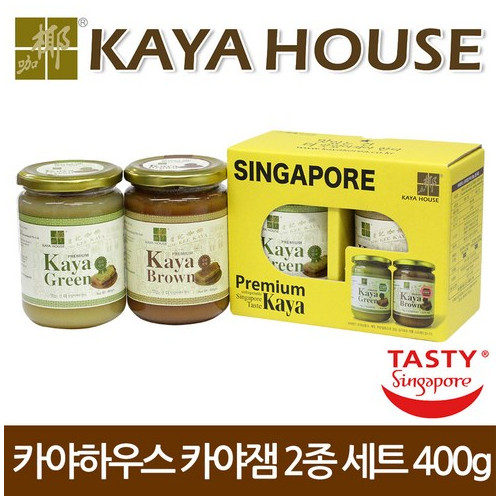 카야잼 선물세트 400g X 2병(그린/브라운)
