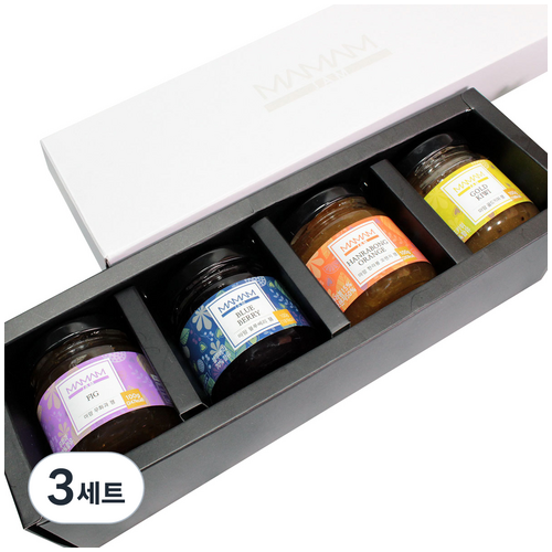 MAMAM 과일 딸기잼 100g + 무화과잼 100g + 블루베리잼 100g + 애플망고잼 100g