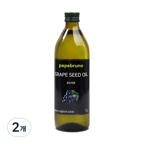 페페브루노 포도씨유, 1L, 2개
