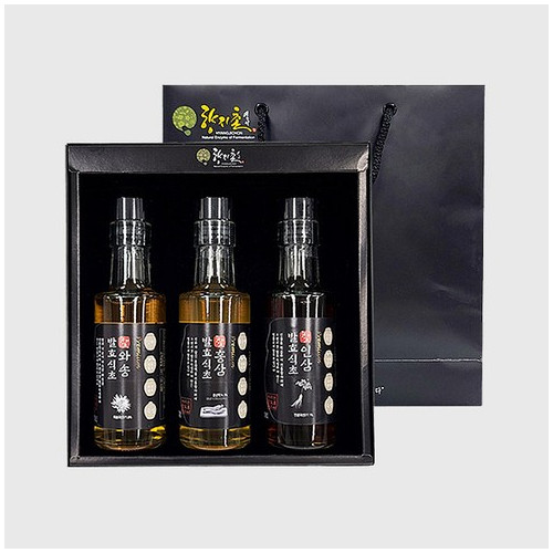 향지촌 프리미엄3종세트 180ml-3개 /홍삼+인삼+와송 식초구성