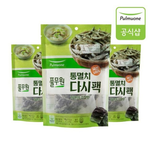 풀무원 통멸치 다시팩 18g 5입X3봉_총15개입